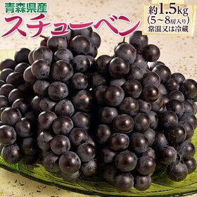 【約1.5kg/5〜8房】黒ぶどう『スチューベン』 青森県産 | 実測糖度20度以上！極めて甘い黒ブドウ