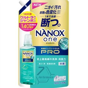 NANOX one PRO つめかえ用ウルトラジャンボ 1400g×6点セット | ニオイ、汚れ、衣類の色変化を1本で全部断つ高濃度コンプリートジェル。