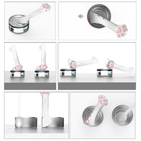 【ピンク】可愛いペット缶詰用シリコン蓋＆ヘラセット