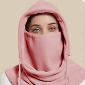 【ピンク】フードウォーマー ネックウォーマー フェイスマスク キャップ レディース メンズ