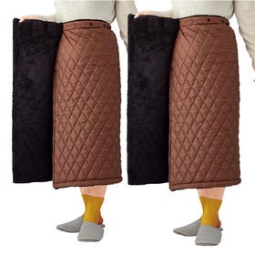 【 2枚組】吸湿発熱糸ウォームウェル使用 あったか 巻きスカート | キルティング＋裏ボア暖か巻きスカート