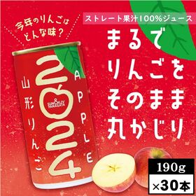 【190g×30本】SUN&LIV山形りんご2024／ストレート果汁100％りんごジュース／アップル | 砂糖、香料、着色料、酸化防止剤不使用！2023年山形県産りんご「ふじ」のみを絞ってパック！