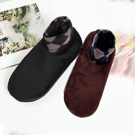 【2足セット（ブラック×ブラウン）】スタイリッシュフリース調...