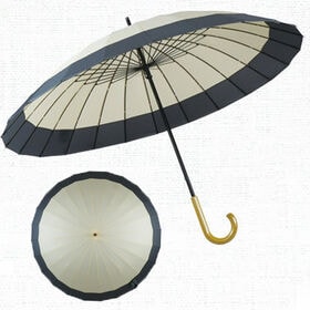【アイボリー×グレー】傘 和傘 レディース メンズ 兼用 長傘 蛇の目風 和傘 和 | シンプルで洗練されたデザイン