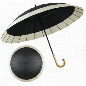 【黒×アイボリー】傘 和傘 レディース メンズ 兼用 長傘 蛇の目風 和傘 和 | シンプルで洗練されたデザイン