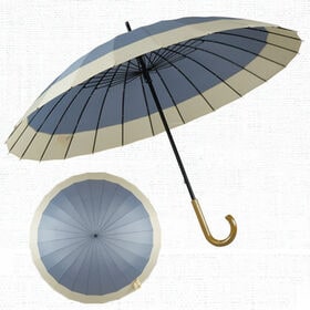 【ぐんじょう×アイボリー】傘 和傘 レディース メンズ 兼用 長傘 蛇の目風 和傘 和 | シンプルで洗練されたデザイン