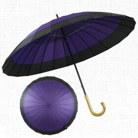 【紫×黒】傘 和傘 レディース メンズ 兼用 長傘 蛇の目風...