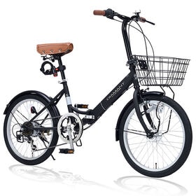 【マットブラック】折畳自転車20インチ・6段ギア・オールインワン/オートライト仕様 | LEDオートライトを標準装備した便利なオールインワン折畳自転車!