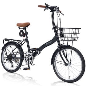【マットブラック】折畳自転車20インチ・6段ギア・オールインワン | シンプルなデザインと充実機能が新しいスタンダード。