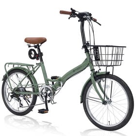 【リーフグリーン】折畳自転車20インチ・6段ギア・オールインワン | シンプルなデザインと充実機能が新しいスタンダード。