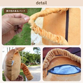 【P】ヘッドレスト クッション 車 椅子 チェア カー用品 ネックパッド 犬 かわいい