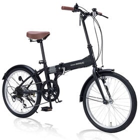 【マットブラック】折畳自転車20インチ・6段ギア | 日常の普段使いにぴったり!1台あると便利な折畳自転車。