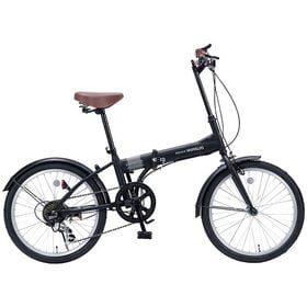 【マットブラック】折畳自転車20インチ・6段ギア