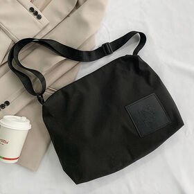 【ブラック】男女兼用ナイロンショルダー