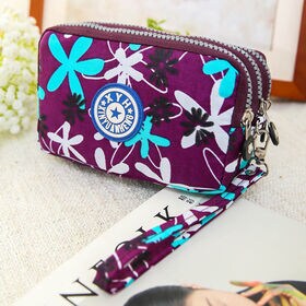 【ピンク×パープル花柄】色々使える多用途ポーチ
