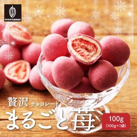 【100g】贅沢まるごと苺 | 甘酸っぱイチゴをまるごと贅沢に使用！濃厚なチョコと合わせて夢の一時を！