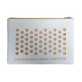【FONDATION LOUIS VUITTON】美術館 ポーチ  #White | パリのルイヴィトン美術館 限定商品 2024 新作