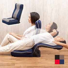 【ブルー】整体師さんが推奨する健康ストレッチ座椅子 | 座ったままで簡単ストレッチ。首・肩・背中・腰が楽