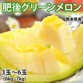 【予約受付】6/3~順次出荷【3~6玉 約6~7kg】熊本県産 肥後グリーンメロン | 熊本を代表する風味豊かな人気のメロン♪