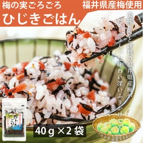 【40g×2袋】北前船カワモト 梅の実ごろごろひじきごはん | 福井県産の梅がたっぷり。ごろごろ入った梅がカリカリの食感を演出。