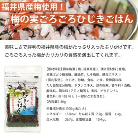 【40g×3袋】北前船カワモト 梅の実ごろごろひじきごはん