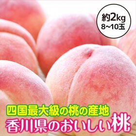 【予約受付】7/1~順次出荷【約2kg(8-10玉入)】香川県産 桃(もも) 四国最大の桃産地 | 温暖な気候で育った香川県の美味しい桃！お中元にも最適です♪