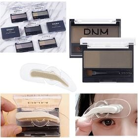 【パウダー2個+眉スポンジ1個】DNM 3Dアイブロウパウダー＆眉スポンジ【＃5ブラウンレッド】