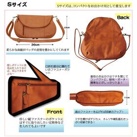 【Lサイズ/ダークグレー】口折れ2wayショルダーバッグ