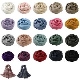 【ライトグレー】大判ストール【100×180cm】