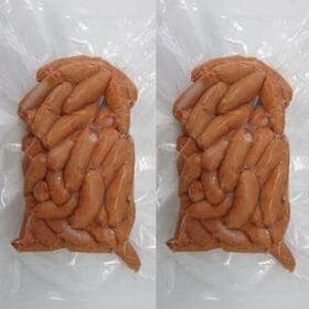 【計1kg/500g×2パック】冷凍）クックポークウインナー　2パックセット | 桜のチップでスモークした一口サイズのポークウインナーです。