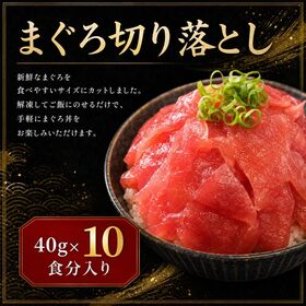 【計400g/40g×10食】まぐろ切り落し | 国産キハダマグロの切落とし！不揃いですが、流水解凍30秒で召し上がれるスグレモノです。
