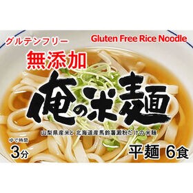 【計720g/120gx6袋】山梨県産米と北海道産馬鈴薯澱粉だけの平麺