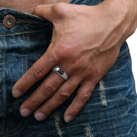 【14号】クロステン シルバーリング オニキス リング AT073IS