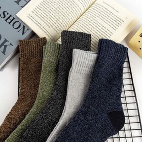 【カラーランダム/4足セット】厚手メンズソックス（24cm~26cm）