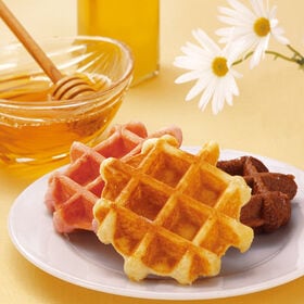 【60個】マネケン ベルギーワッフル4種詰め合わせ(プレーン・ココア・メープル・いちご)