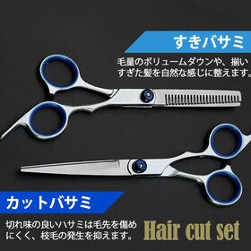 散髪用ハサミ 2本セット 散髪用ハサミ 2本セット プロ用 すきバサミ ヘアカット はさみ