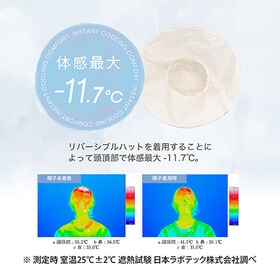 【ベージュ】UVつば広リバーシブルハット