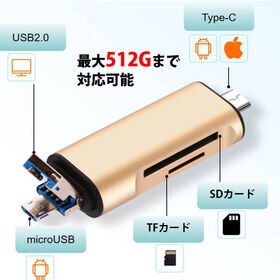 TypeC USB MicroUSB SD Fカードリーダー 5in1   OTG変換コネクタ