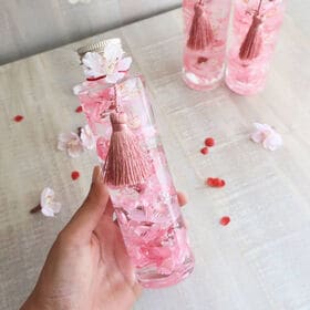 【贈り物に最適♪】とても素敵なハーバリウムボトルフラワー【桜-サクラ-Artirium】