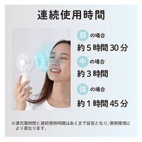 【ホワイト】Wブレードハンディファン