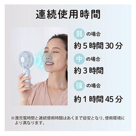 【ブルー】Wブレードハンディファン