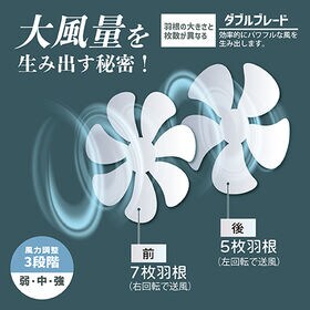 【グレージュ】Wブレードハンディファン