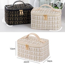 【ワインレッド】コスメ収納ポーチ