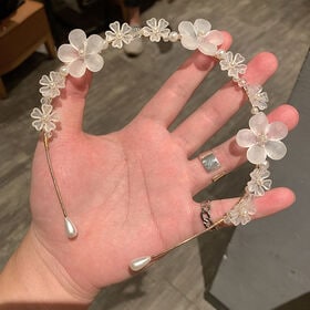 ホワイトフラワーカチューシャ