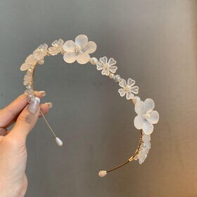ホワイトフラワーカチューシャ