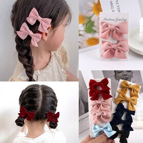 【ピンク】ヘアピン2個セット リボン