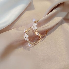 フラワーモチーフ フックピアス