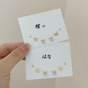 タイプ:花】ピアス3ペアセットを税込・送料込でお試し｜サンプル百貨店