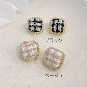 【ベージュ】スタッドピアス