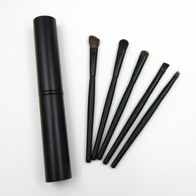 【ブラック】ケース付きメイクブラシ5本セット